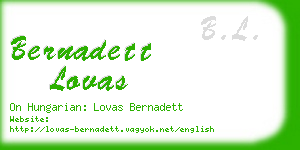 bernadett lovas business card